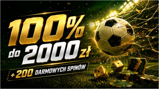 Golazzo bonus powitalny 100% do 2000 zł plus 200 darmowych spinów