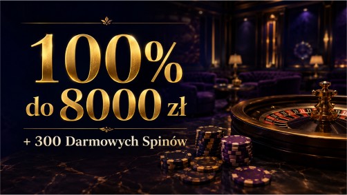 VipLuck bonus powitalny 100% do 8000 zł plus 300 darmowych spinów